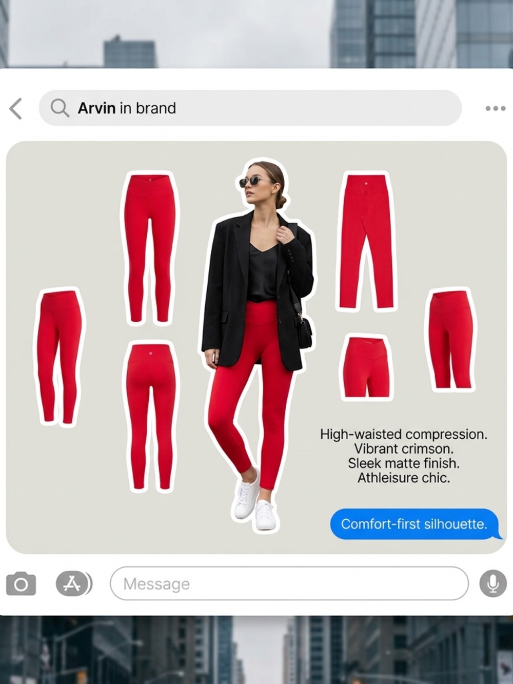 90 Degree By Reflex High-Waisted Leggings - Bright Red